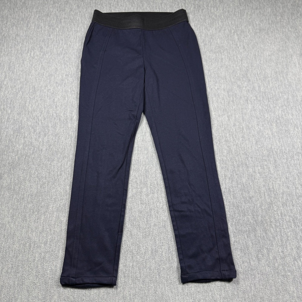 Talbots Pants Womens XS Blue Stretch Leggings Elastic Waist Slim Seam Work Casua